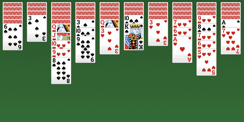 Spider Solitaire 2 couleurs
